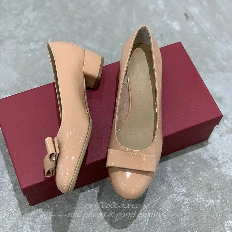 2025 FANGXITING New Arrival Spring Handmade Genuine Leather Round-Toe Woman Loafers Mary Janes Zapatos De MujerBallet Dance Shoe