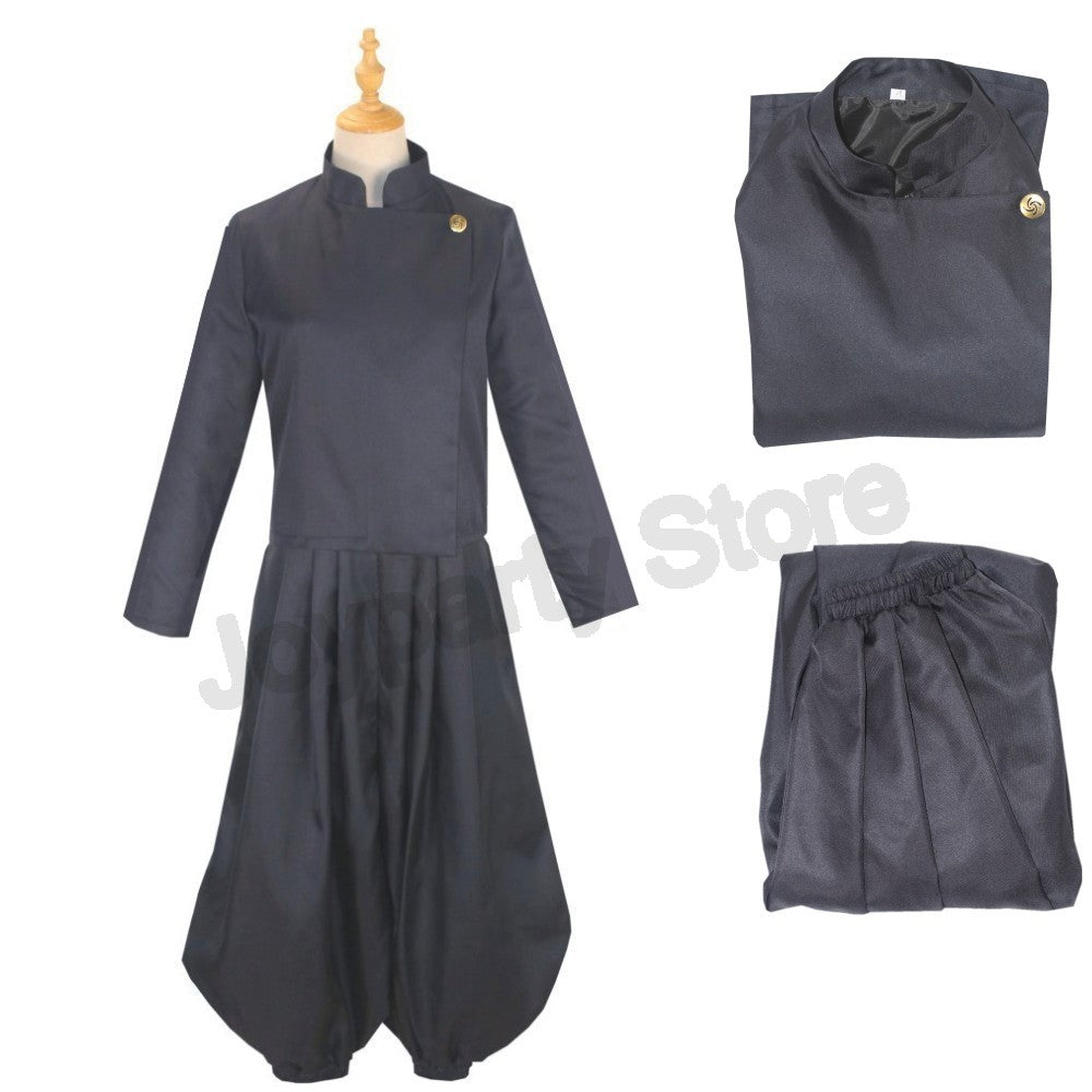 Geto Suguru Cosplay Costume Anime Jujutsu Kaisen High School Ieiri Shoko Costume Uniform Black Suit Halloween for Men Women