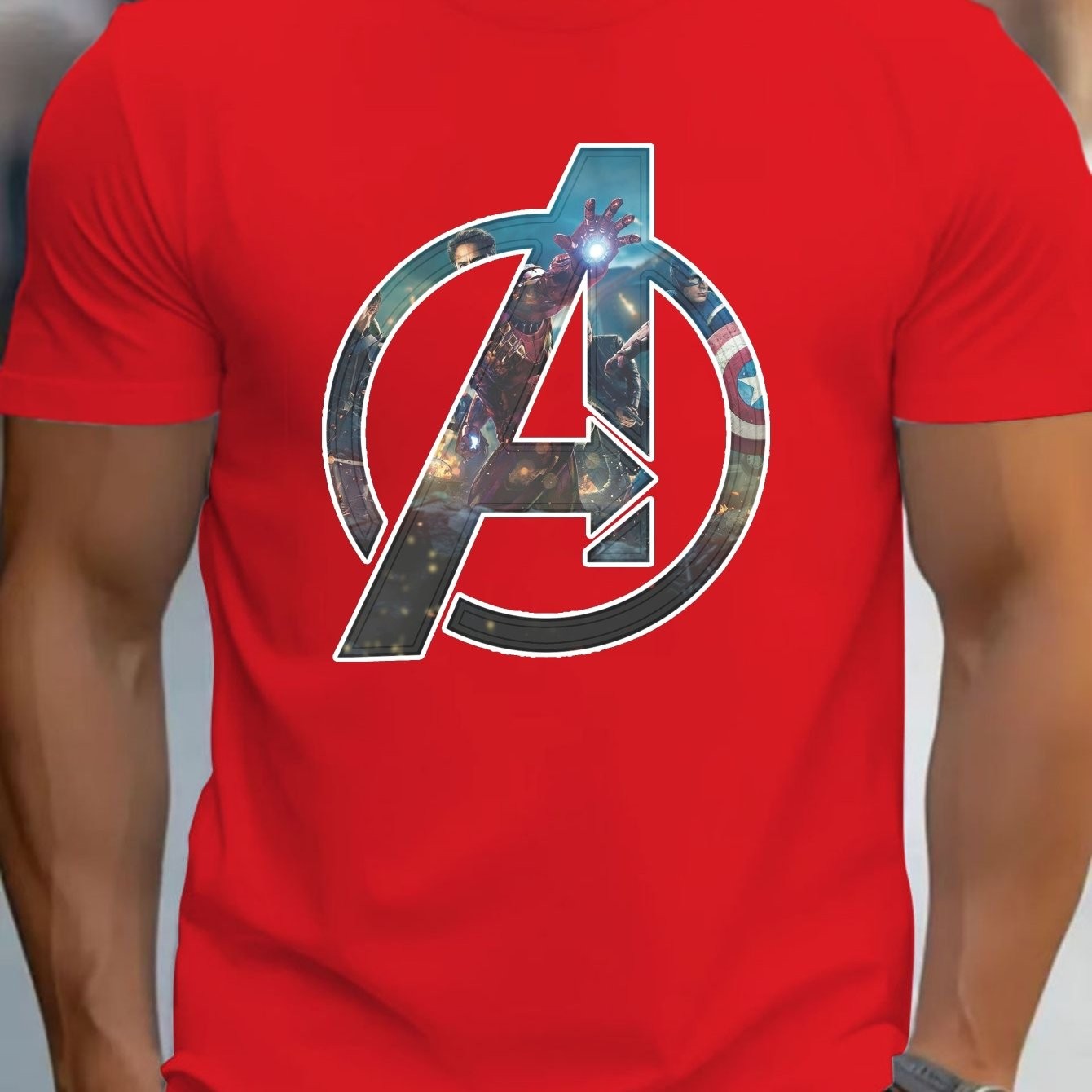 Marvel Tshirt Disney Graphic - Soft Cotton Blend Round Neck Short Sleeve Printed Letter Pattern Casual Summer Top for Men