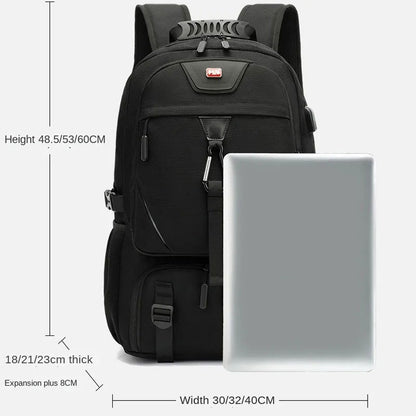 Mochila de Viagem 50L 60L 80L para Mulheres e Homens Mochila Masculina de Grande Capacidade para Viagem de Negócios Mochilas Impermeáveis ao Ar Livre Bolsa Feminina para Laptop