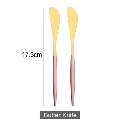Black Gold Butter Knife Matte Stainless Steel Cutlery Cheese Dessert Jam Spreaders Cream Knifes Gold Dessert Tool Utensil