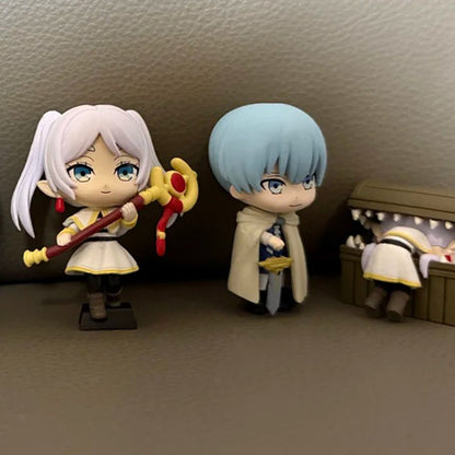 4-8 peças Frieren: Beyond Journey's End Anime Figura Bonecos de Ação Frieren Noodle Stopper Figura Coleção Modelo Brinquedos