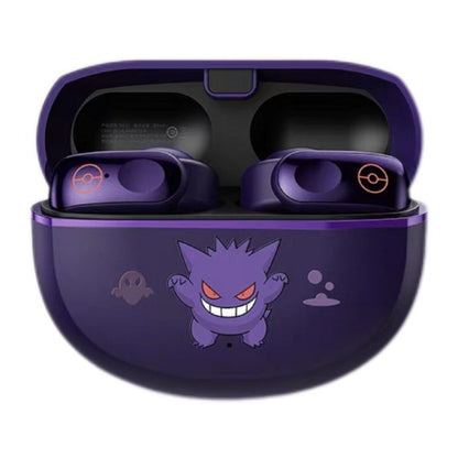 Fone de ouvido sem fio Bluetooth original Pkm Gengar Anime Tipo clipe de orelha Fones de ouvido esportivos estéreo para jogos Alta resistência Presentes da moda