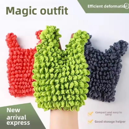 Trendy Magic Expandable Shopping Bag Wrinkle Bubble Puff Multi Purpose Large Capacity Elastic