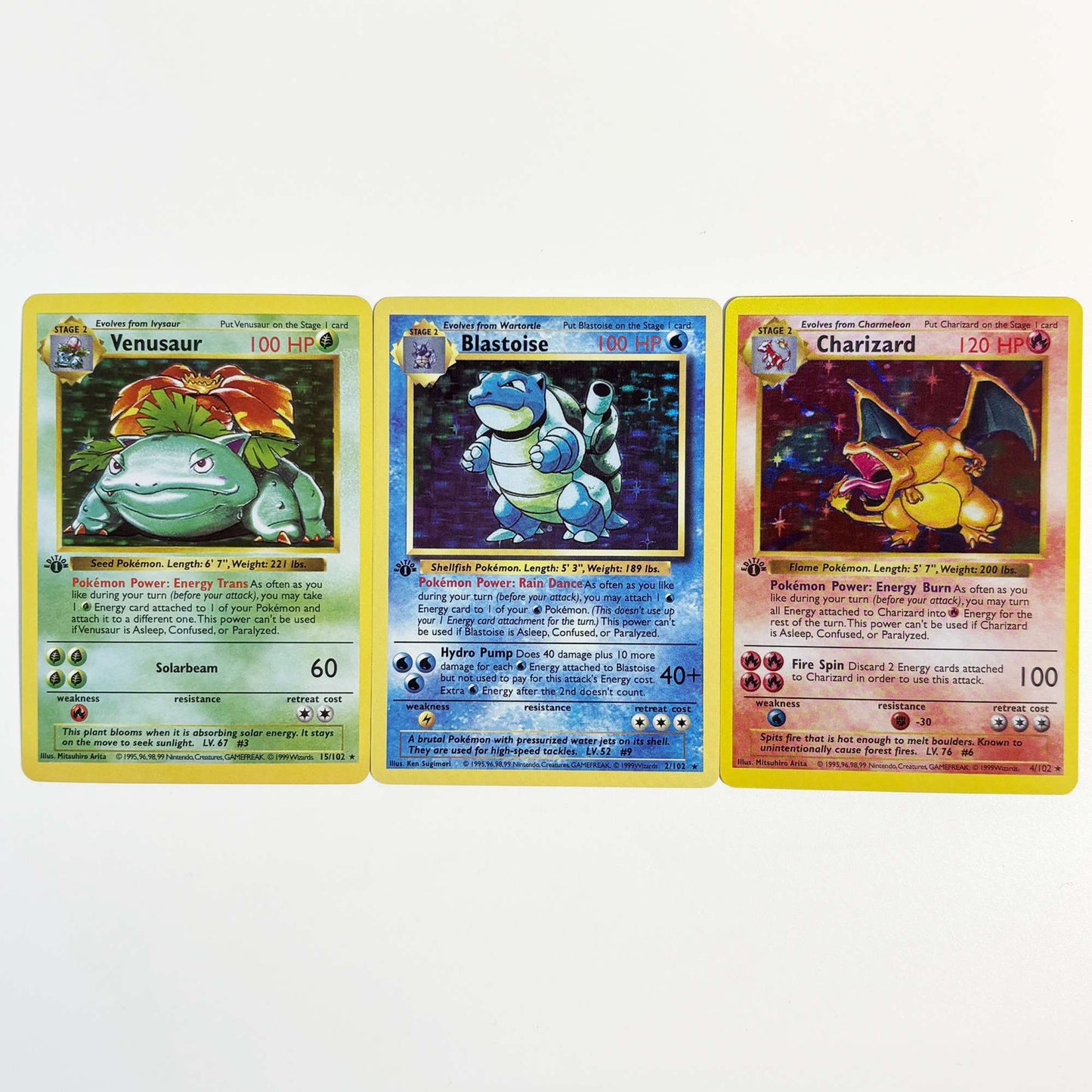 Pokemon Single Proxy Cards 1996 1st Edition Charizard Venusaur Blastoise Hobbies Collectibles Game Collection PTCG Anime Cards