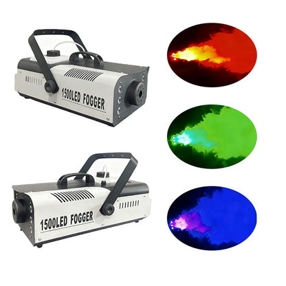 Hot-selling MINGLANG 1500W Multicolor Smoke Machine 6 LEDs Remote/Manual Control 110V-220V 1-Year Warranty 10-15m