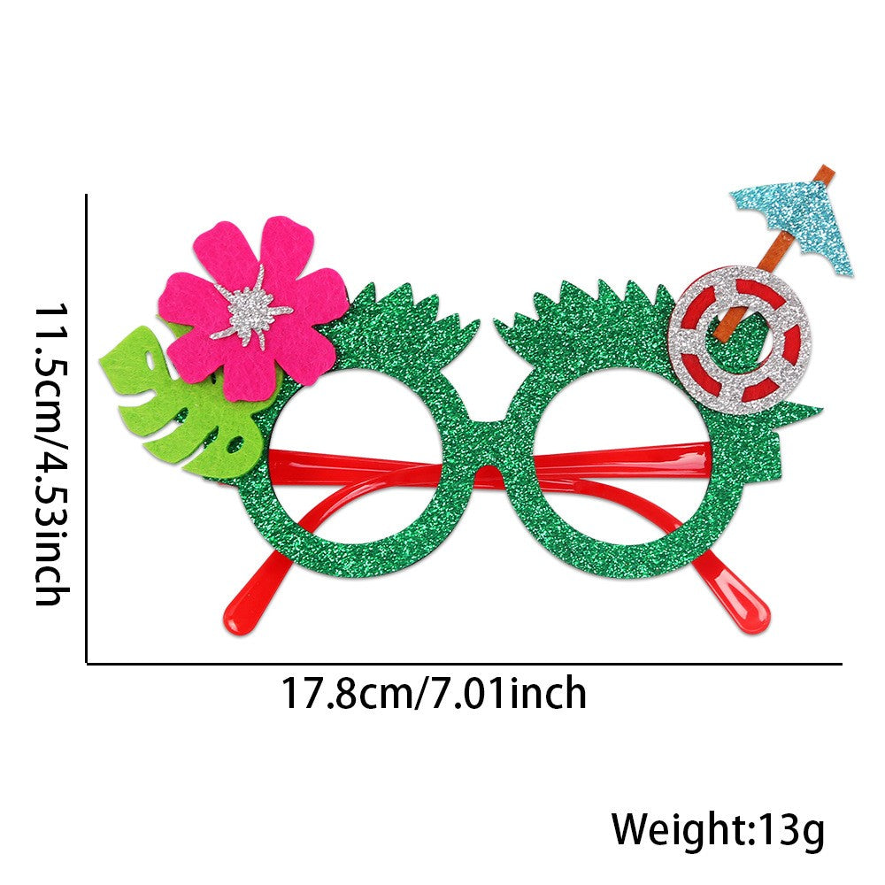 Hawaiian Party Glasses,Summer Flamingo Pineapple Coconut Glasses,Summer Beach Themed Birthday Party Decorations