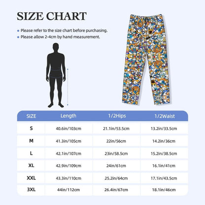 Custom Print Mickey Mouse Donald Duck Pajama Pants Men Sleep Sleepwear Bottoms with Pockets
