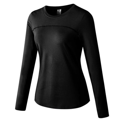Women's Autumn Winter keep Warm long-sleeved Fitness Running Sports Training Top Slim Quick Dry Stretch Gym Top female Yoga tops