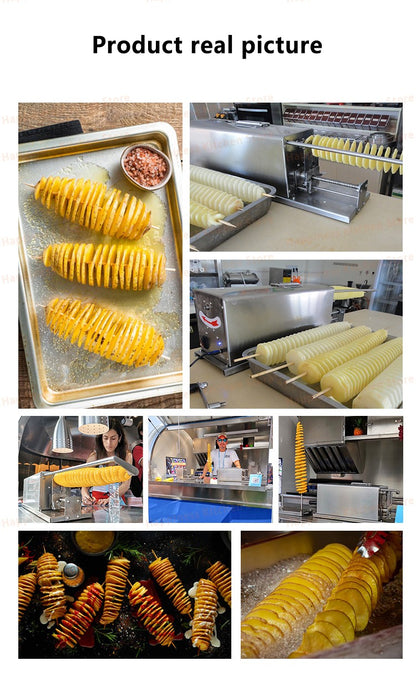 Commercial Spiral Potato Making Machine Potato Twister Automatic Stretch Potato Stick Maker Stainless Steel Food Processor