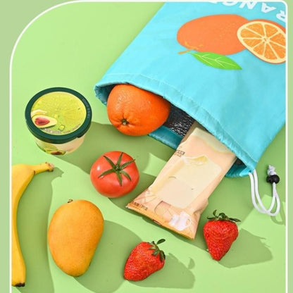 1/3PCS Fruit Vegetable Freshkeeping Bag Banana Storage Bag Vegetable Preservation Anti Ripening Insulated Drawstring Reusable
