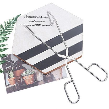 1Pc 304 Stainless Steel Scissor-Shaped Barbecue Clip Food Clip Hotel Steak Clip Barbecue Food Clip Kitchen Bread Clip