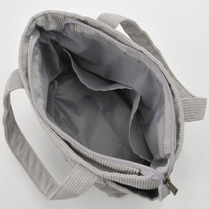 Disney Series Cute Snoopy Corduroy Tote Bag Casual Hundred Students Large Capacity Handbag Zipper Shoulder Large Bag