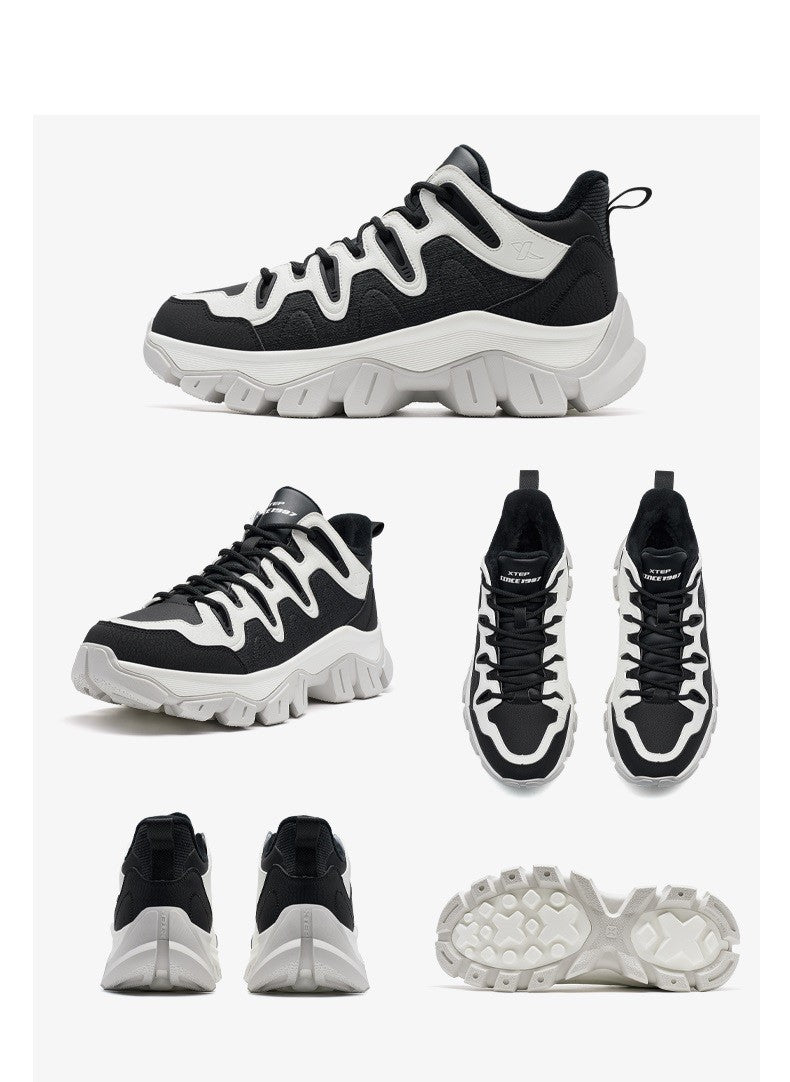 Xtep Chuanxing lite Cotton Shoes For Men 2024 Autumn Comfortable Casual Shoes Trendy Retro Soft Sneakers 876319370006