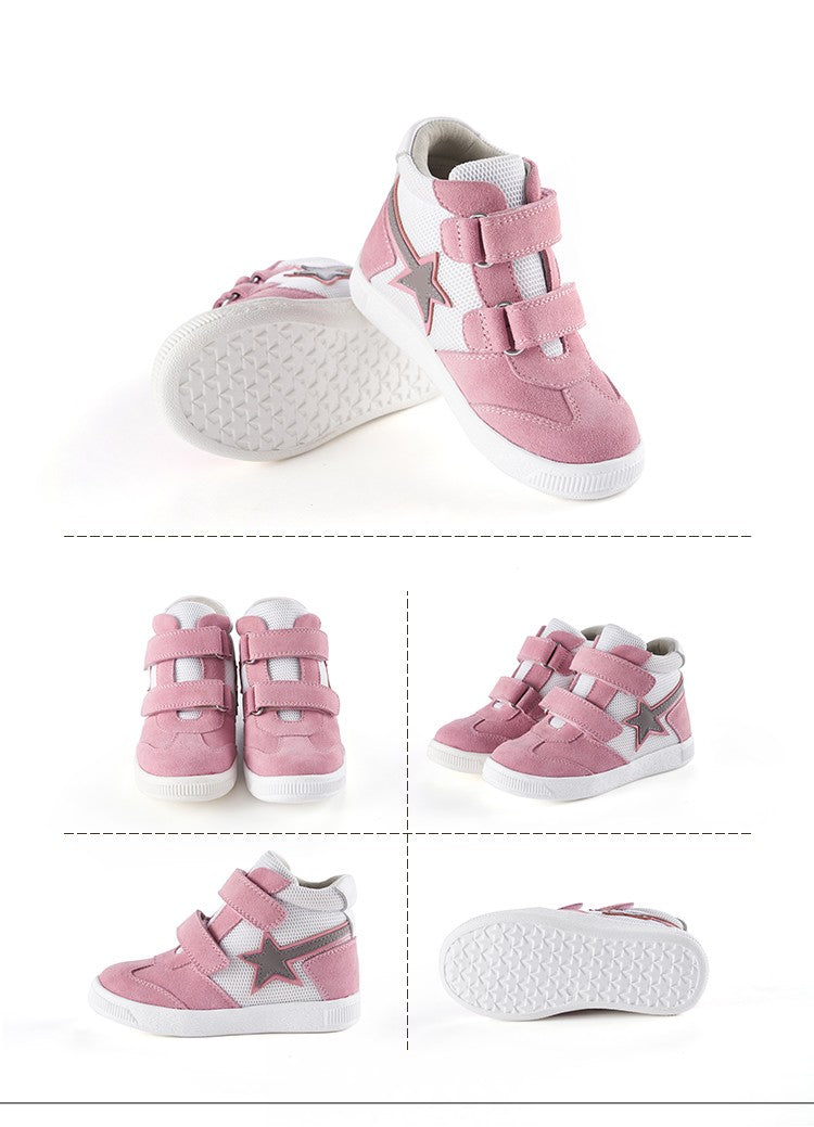 Kids Sneakers Children Orthopedic Shoes, Tip Toe Walking High-Top Ankle Support Anti-Slip Sole Trainers for Girls Boys