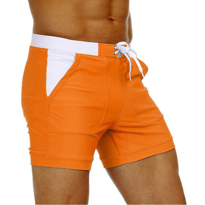 MAGCOMSEN Men's Swimwear Shorts Summer Quick Dry Swimming Trunks Surf Board Shorts Boxer Briefs Swimsuit Beach Sunbathing Shorts