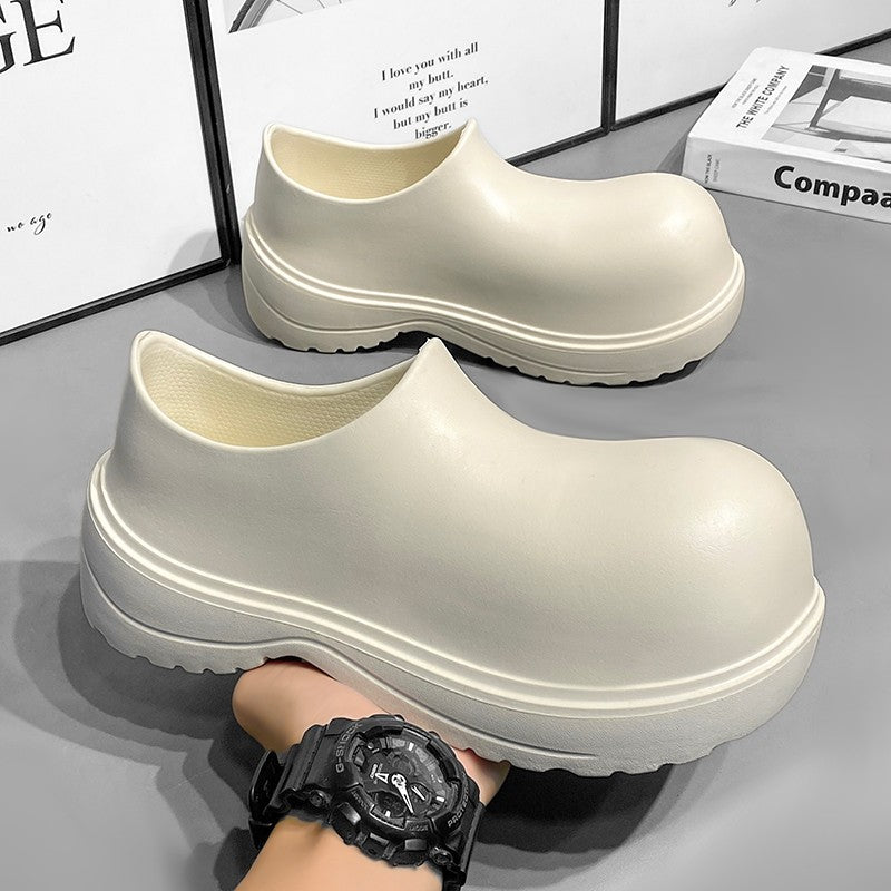 EVA new slip-on chef shoes men and women general casual big head shoes lightweight thick soles all wear rain shoes