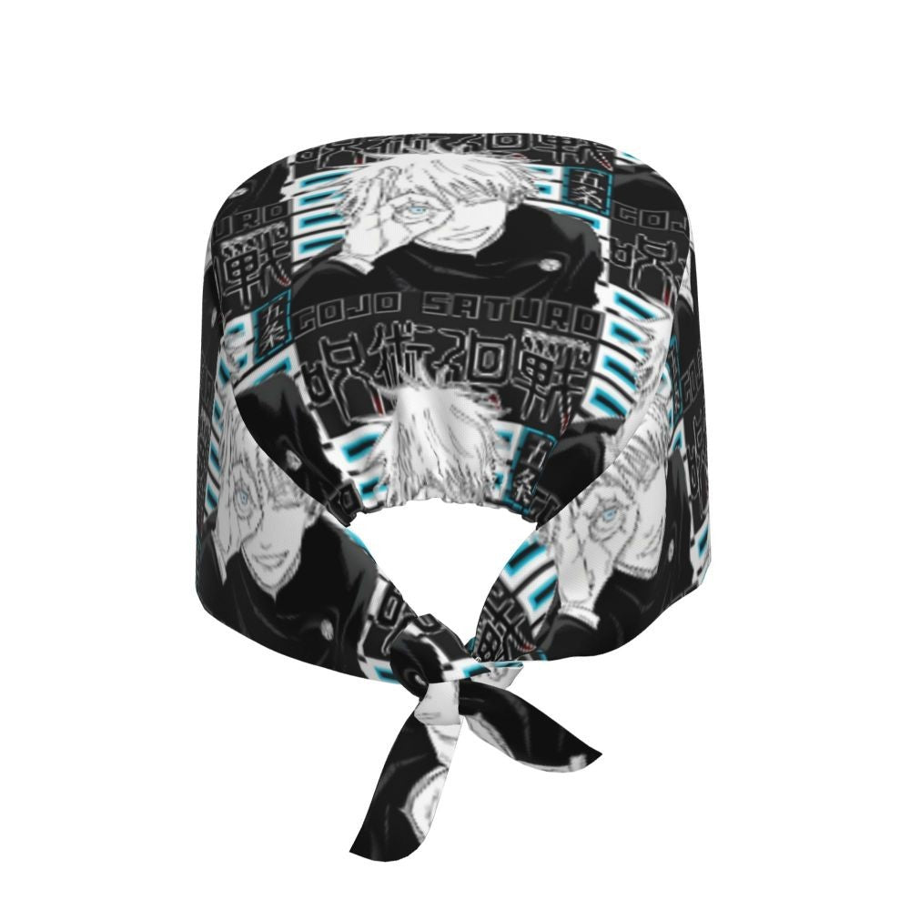 Custom S-Satorues G-Gojoes Cartoon Scrubs Cap Surgical Hats Women Men Skilled Operating Room Cap Operator Hats Lab Works Hat