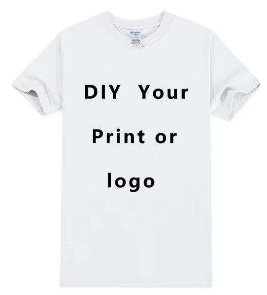 EU size 100% pure cotton custom T-shirt front and back team school uniform store logo text photo for men's personalized high-end