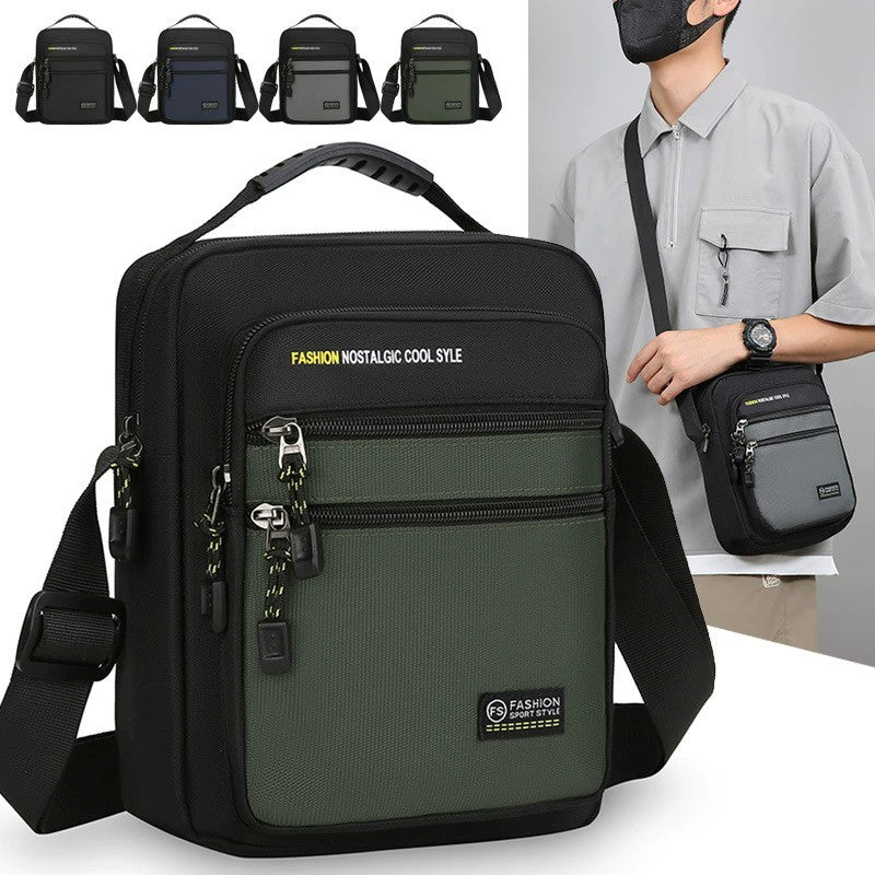 New Fashion Oxford Men Crossbody Bag Single Shoulder Bags Big Capacity Storage Bag Fashion Multi-Pockets Business Crossbody Bags