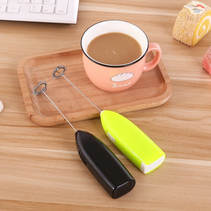 Batedor de Ovos Elétrico Espumador de Leite para Café Cozinha Doméstica Mini Mixer de Café com Leite e Chá em Aço Inoxidável