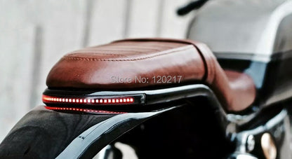 LOCHOSHI Modificado Universal Cafe Racer Assento Aro Alça Estilo Brat com Luz de Freio e Seta em LED para Honda Yamaha Suzuki