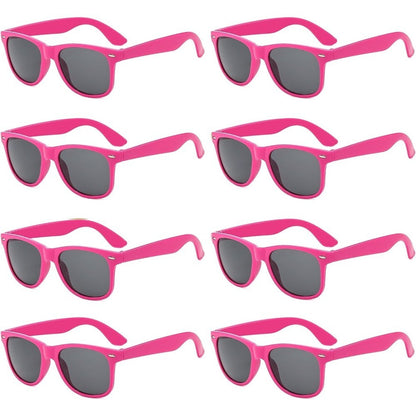 1/8pcs Neon Colors Party Sunglasses Black Studs Retro Unisex Rainbow Street Shot Gift Wedding Favors for Guests