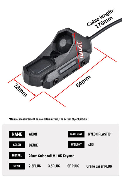 Tactical Surefir SF M300 M600 Flashlight Strong Light AXON Switch Fit 20mm Picatinny Rail Airsoft Outdoor game Toy lamp