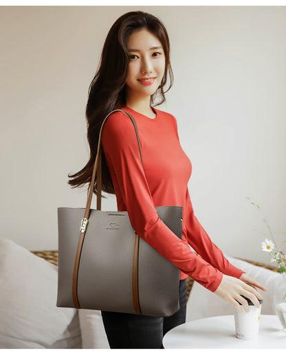 New autumn Single Shoulder Large Capacity Messenger Droadband Female Solid Color Handbag Luxury Ladies Bucket PU Shoulder Bag