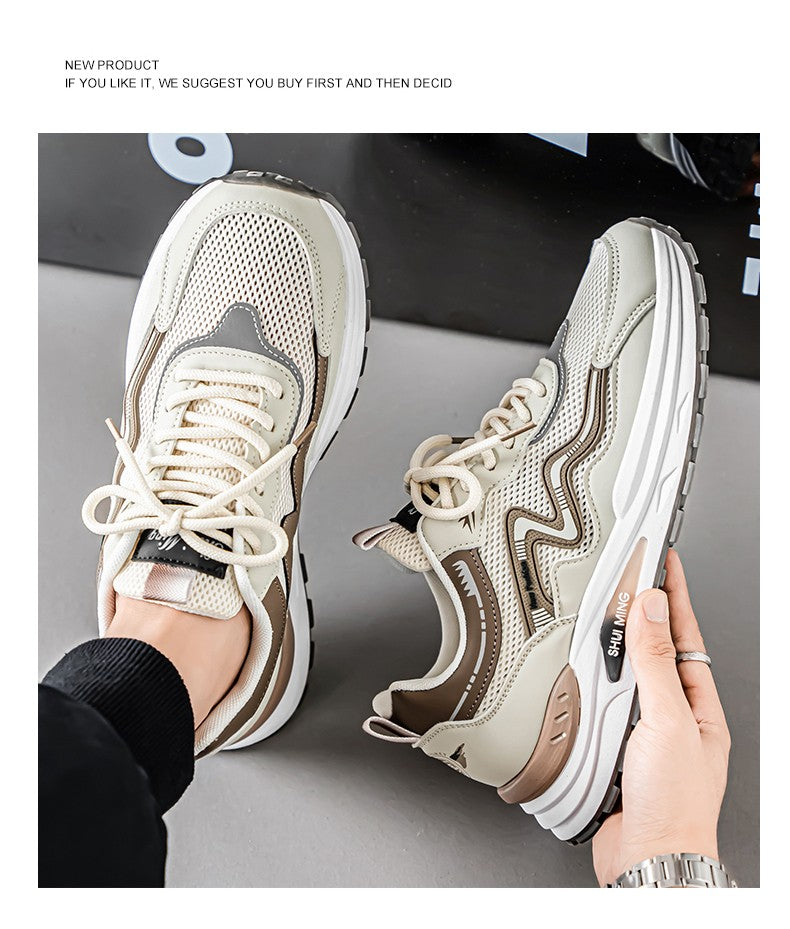 Men's Breathable Running Shoes Anti-skid Athletic Sneakers 2025 Casual Shoes Walking Shoes Lightweight Trendy Casual Sports Shoe