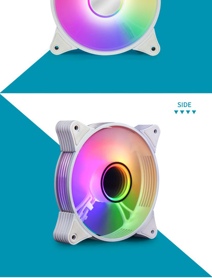 Aigo AR12PRO Computer Case Fan Ventoinha PC 120mm RGB Fan 4pin PWM CPU Cooling Fan 3pin5v Unlimited Space Argb 12cm Ventilador