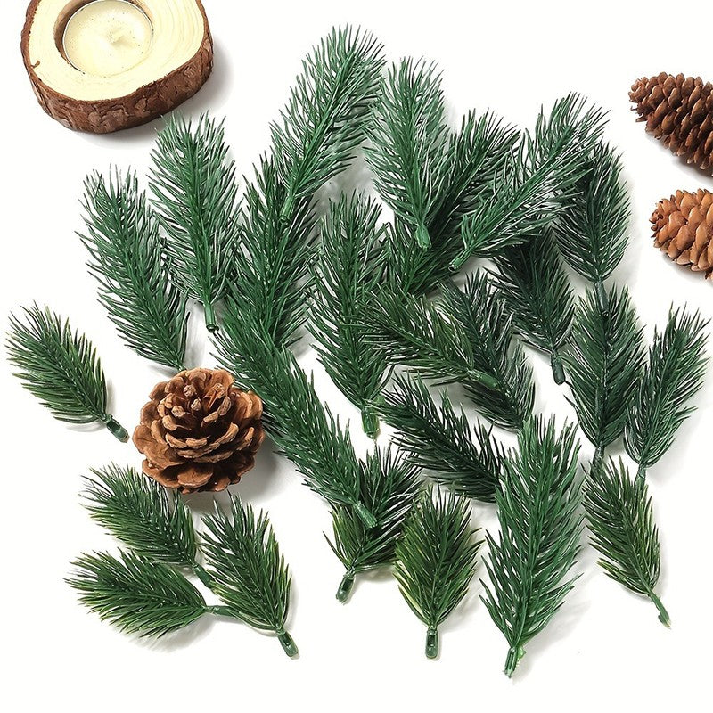 10/20Pcs Pine Branches Artificial Plants Christmas Wedding Home Tree Decor DIY Handcraft Bouquet Gift Box Fake Plants Needle