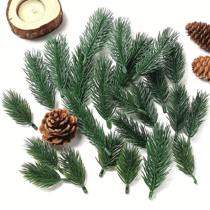 10/20Pcs Pine Branches Artificial Plants Christmas Wedding Home Tree Decor DIY Handcraft Bouquet Gift Box Fake Plants Needle