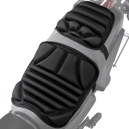 2 peças/conjunto de almofada de assento de motocicleta, almofada de assento de bicicleta para passageiro 3D, proteção de assento à prova d'água e com absorção de choque a ar