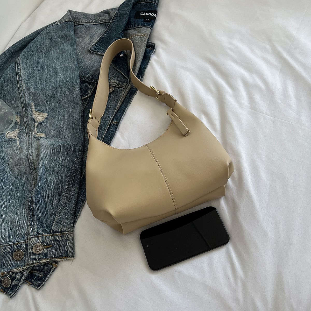 LEFTSIDE Small PU Leather Crossbody Bags for Women 2025 New Trend Retro Underarm Shoulder Bag Ladies Retro Handbags and Purses