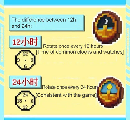 Cartoon Pixel Style Clock Wall or Table 12/24 Hours Timer 3D Printed with Stand Hook Desktop Ornament Home Decor Creative Gifts