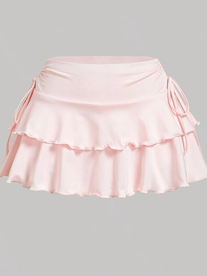 New fashion solid color casual versatile women's plus size skirt