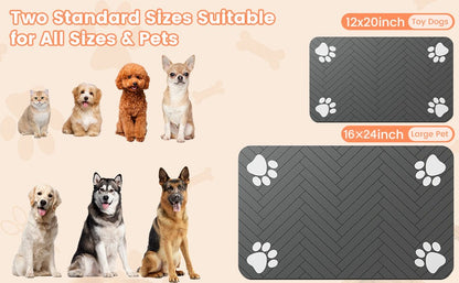 Jogo Americano para Cães e Gatos, Tapete Comedouro, Bebedouro, Alimentação para Cães e Gatos, Tapete de Secagem Rápida, Impermeável, Almofada para Comedouro de Animais de Estimação