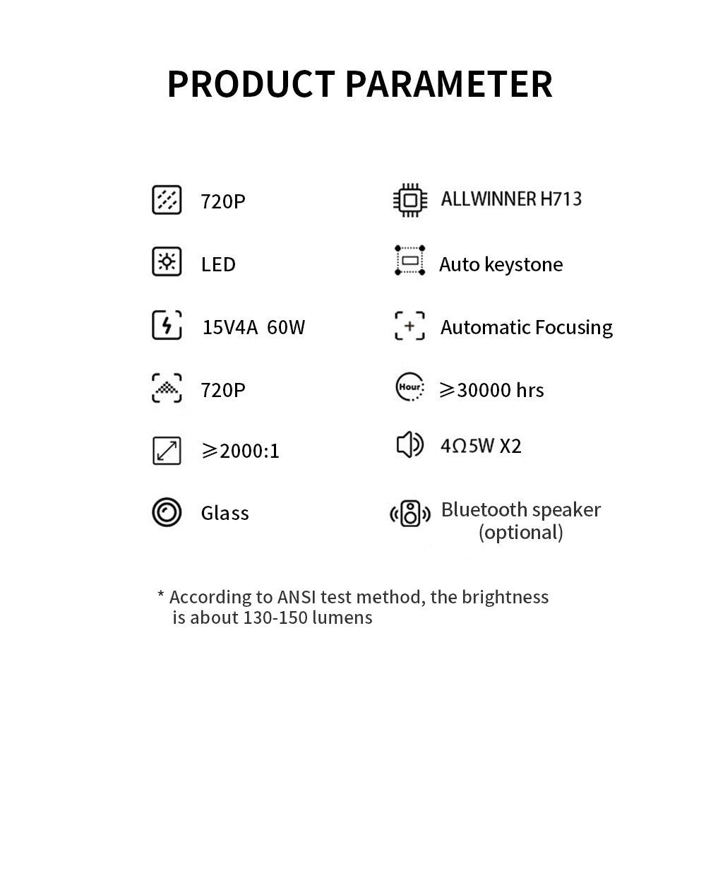 Projetor Salange 4K K2 Smart Android 11 Bateria Embutida Alto-falante Bluetooth WIFI Foco Automático Correção Trapezoidal Estilo Livre para Filmes ao Ar Livre