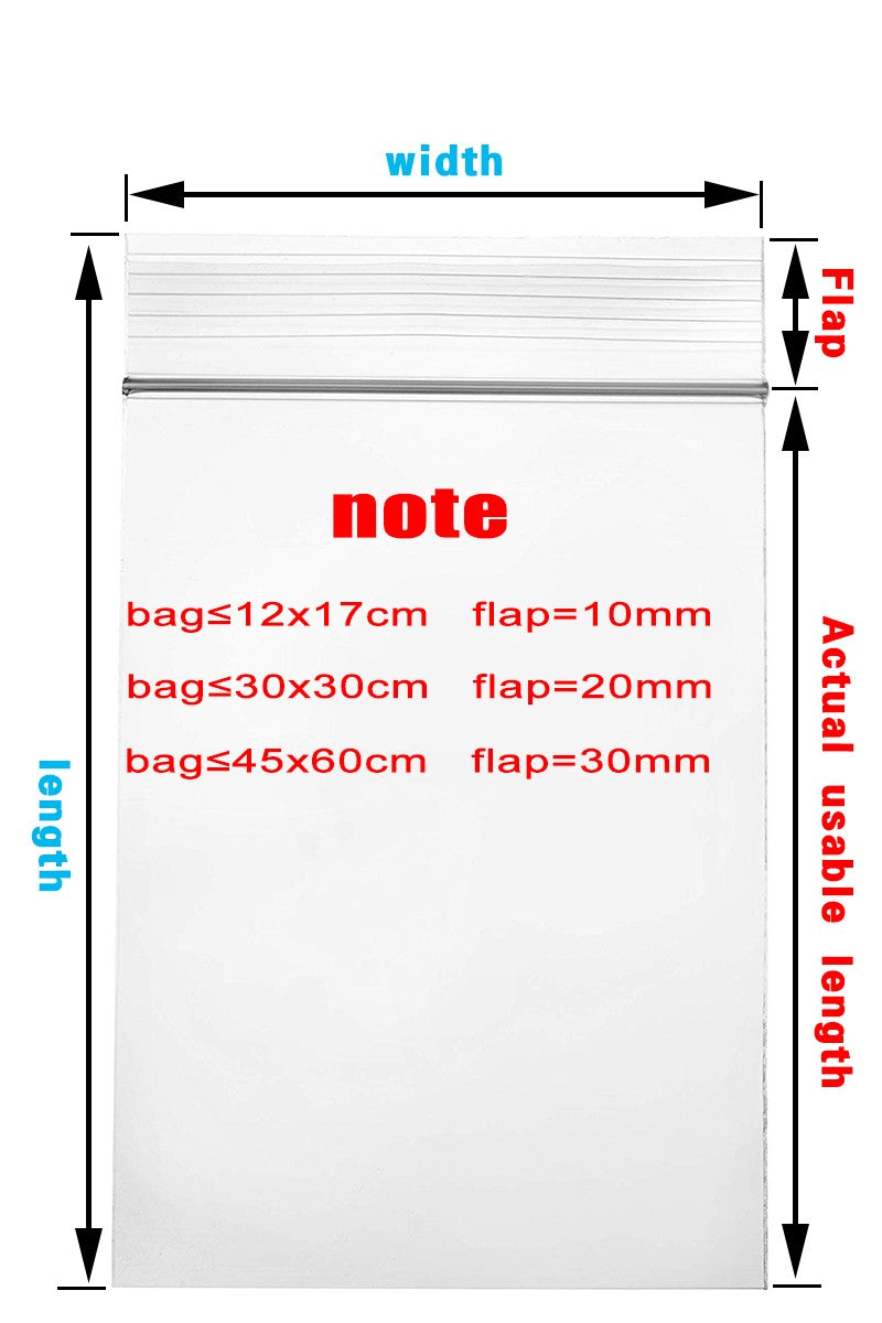 Clear Thick Zip Lock Ziplock Storage Bags Heavy-Duty Transparent Plastic Zip Package Small Jewelry Packing Reclosable Poly Pouch