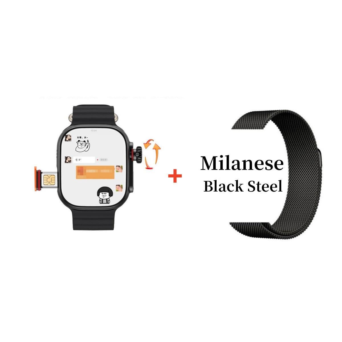 Original CDS9 Ultra Smartwatch Android 9.0 Rede 4G Cartão SIM Câmera Rotativa Amoled Google Play Store Versão Global Relógio Inteligente