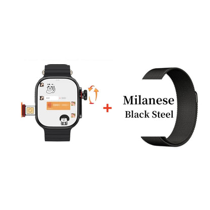Original CDS9 Ultra Smartwatch Android 9.0 Rede 4G Cartão SIM Câmera Rotativa Amoled Google Play Store Versão Global Relógio Inteligente