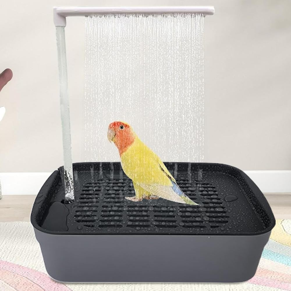 Bacia de Banho Elétrica USB Totalmente Automática para Papagaios, Fonte de Água Circulante Silenciosa Aquecível, Equipamento de Recreação para Pássaros
