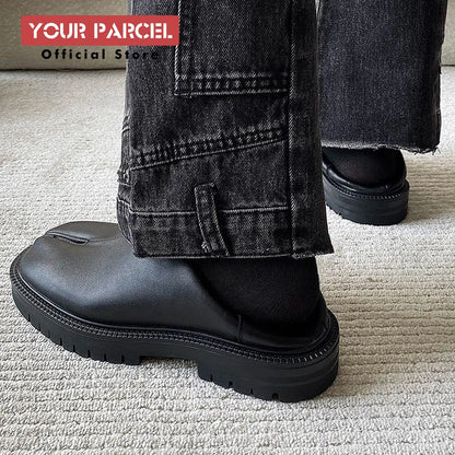 Tabi shoes for men and women classic leather split toe shoes casual one foot shoes Unisex flat shoes Comfortable design