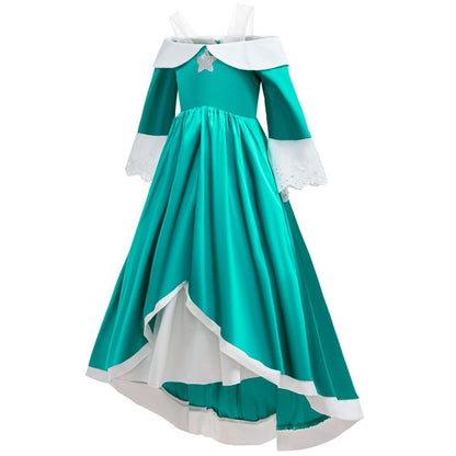 Kids Rosalina Peach Princess Dress Girls Halloween Disguise Cosplay 2026 New Movie Costume Birthday Vestido Halloween Carnival