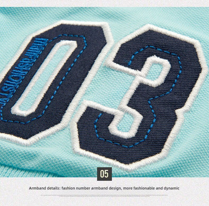 Summer Polo Shirt Men Cotton Casual Embroidery Polo T Shirt Solid Short Sleeve Lapel Button Shirt Business Fashion Designer Male