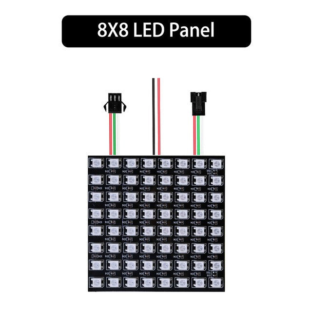 1~5Pcs WS2812B 8x8 16x16 RGB LED Digital Flexible Individually Addressable Panel Screen WS2812 8x32 Smart Pixel Module Matrix 5V