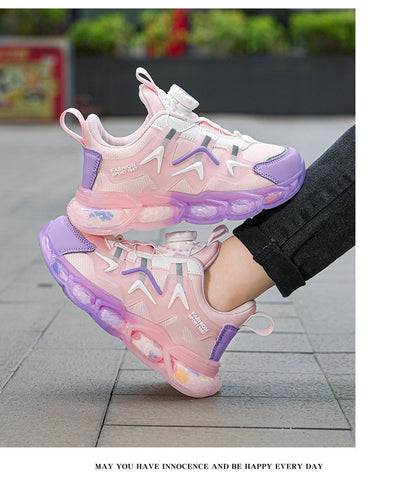 New Children's Leather Casual Shoes For Boy Girls Outdoor Running Sneakers Breathable Mesh Kids School Walking Sport Non Slip