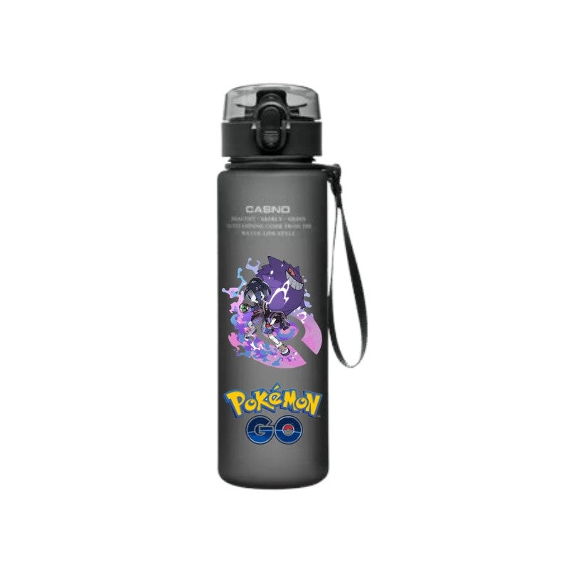 Copo de água Pokémon de 560ML, anime portátil, infantil, fofo Pikachu Gengar, garrafa de água de plástico para esportes ao ar livre, grande capacidade, presentes