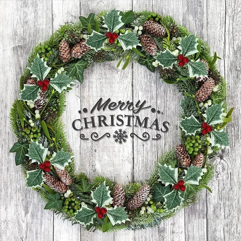 5-100Pcs Artificial Holly Berry Green Leaves Christmas Ornaments Gold Red Holly Berry Stems Xmas Tree Wreath Gifts Party Decor